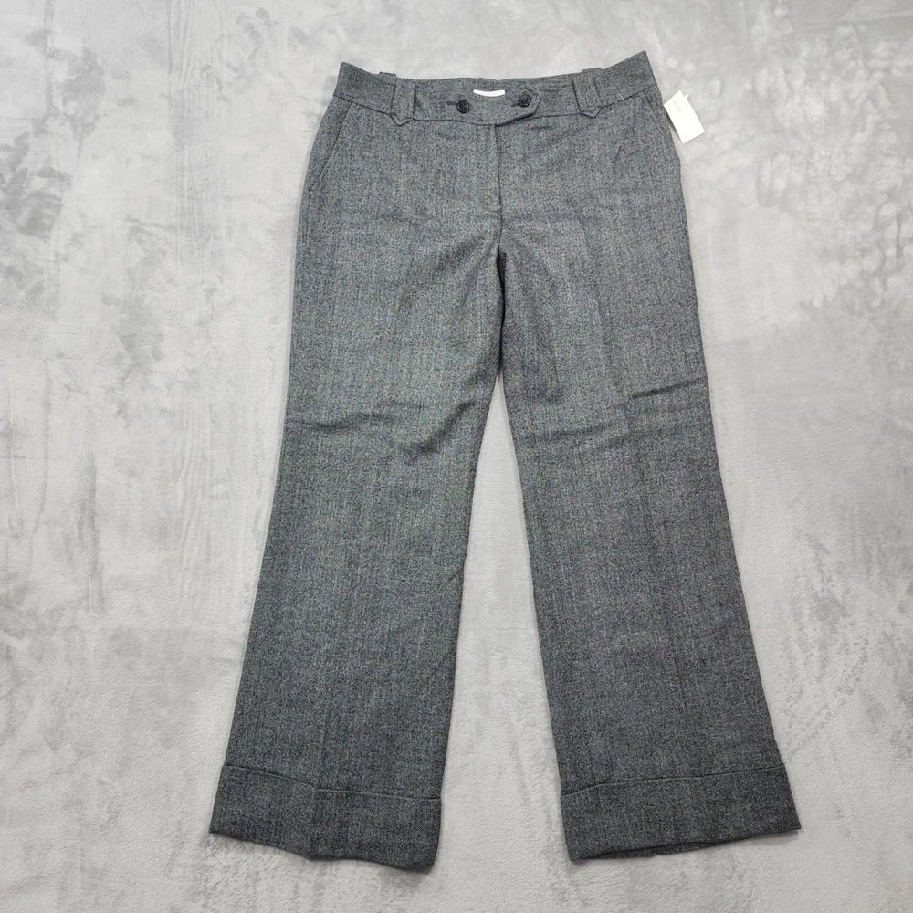 NEW Charter Club Pants Womens 16 Gray Tweed Allison Fit Wool Blend Full Length
